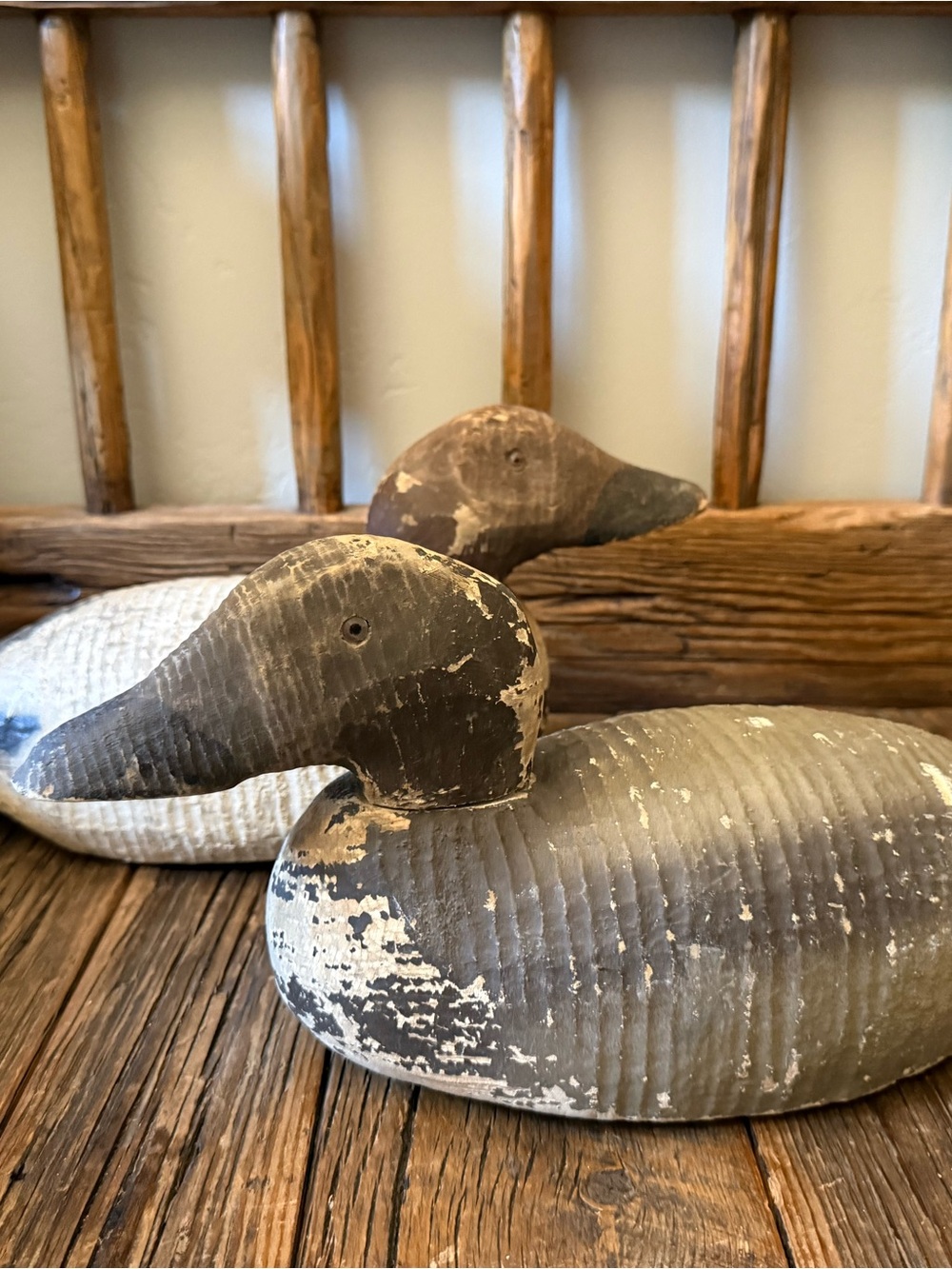 Antique Wooden Duck Decoy set